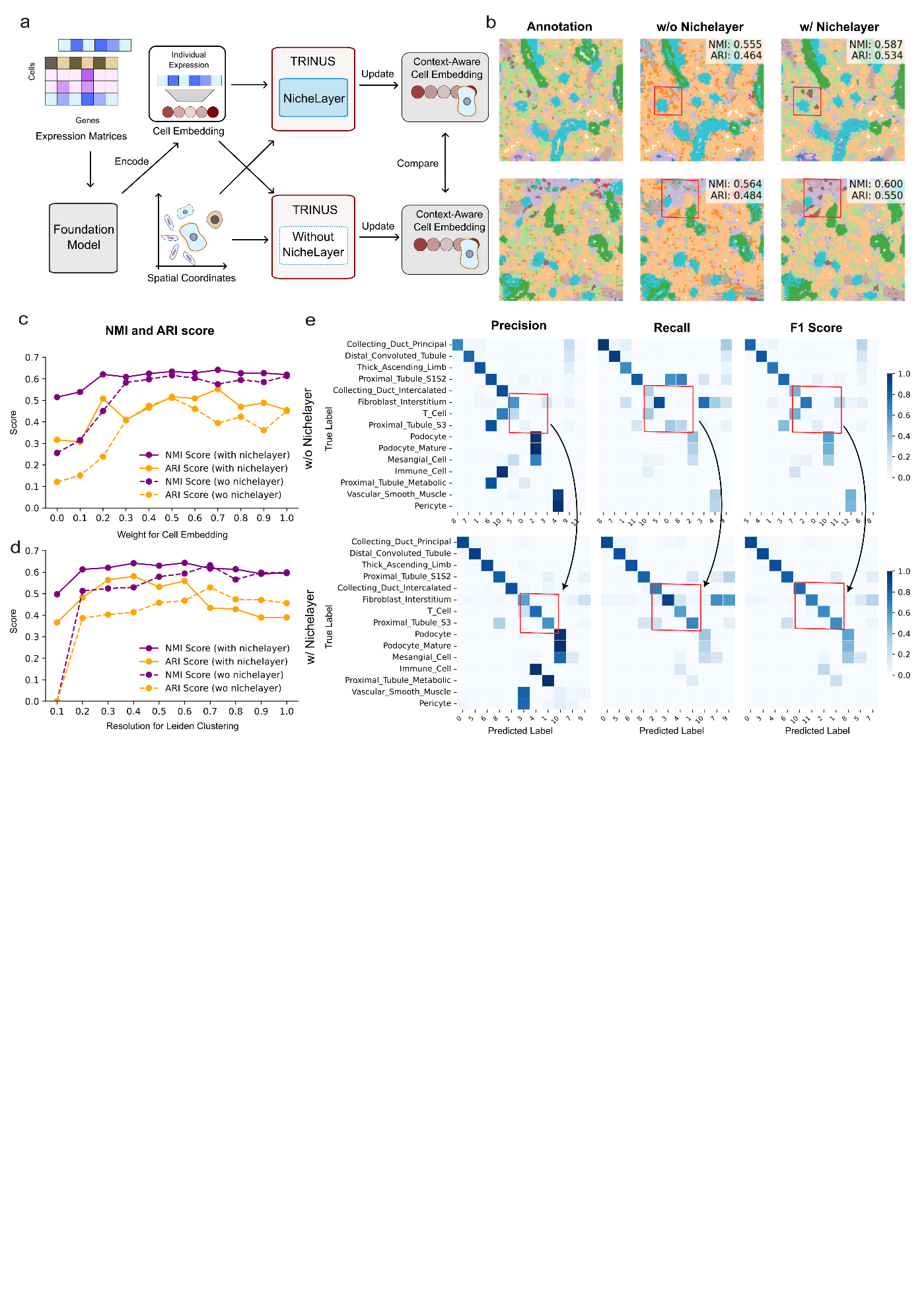 Figure 6 — GeneFormer + NicheLayer integration results